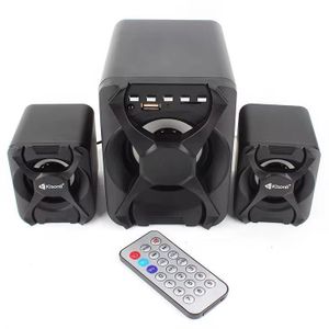 Haut-Parleur Bluetooth Sans Fil Kisonli U-2500BT - Système Multimédia 2.1 avec Télécommande, Radio FM, USB, AUX et Carte TF
