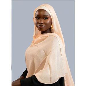 Ensemble Hijab 2-en-1 : Foulard + Bonnet Intégré beige clair