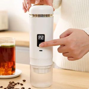 Machine à Café Électrique Portable Rechargeable USB – Broyeur Multifonction – Écran LED 