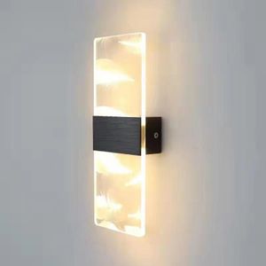 Lampe murale acrylique LED, lampe murale de chevet, adaptée à la chambre, balcon, couloir