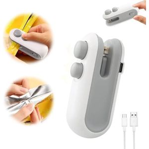 Mini Scelleuse de Sacs 2 en 1 Rechargeable USB - Coupe & Scelleuse Thermique pour Sachets Alimentaires