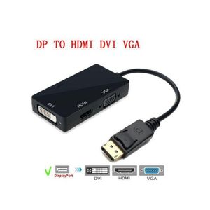 ADAPTATEUR 3 EN 1 DISPLAY PORT TO HDMI DVI VGA CABLE 1080P