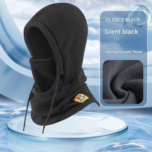 Gukbis Bonnet d'hiver pour le vélo d'extérieur, coupe-vent, imperméable et chaud, doublé polaire, avec protection renforcée pour le cou et le visage. Masque en polaire épais pour la protection du cou.