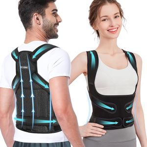 1pcs Correcteur de posture unisexe, ceinture de soutien dorsal (convient aux tours de taille de 80 à 90 cm)