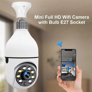 1080P CCTV WIFI CAMERA Ampoule panoramique 360 ° CCTV WiFi IP PTZ PAN & TILT CAMERA ROTATIVE Ampoule de sécurité 1080P Caméra sans fil Wifi