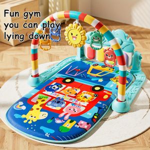 Tapis de jeu interactif pour bébé (avec fonction piano) – Un tapis d'activité musical, coussiné et doux pour le jeu sur le ventre, adapté aux nouveau-nés et nourrissons âgés de 0 à 12 mois.