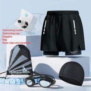 Maillot de bain homme, bonnet de bain, lunettes de natation, ensemble de natation cinq pièces