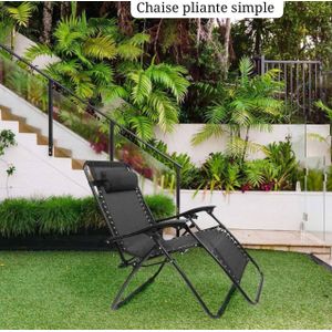 Chaise Pliante et Inclinable - 154 x 65 x 82,5 cm 