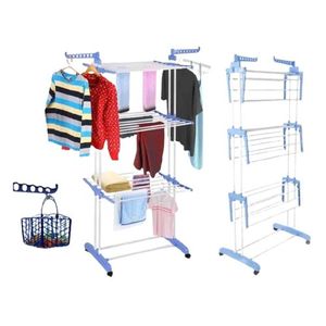 Séche linge rétractable étendoir pliable très pratique