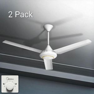 Midea Pack (2) Ventilateurs de Plafond, 5 Vitesses, 230 M³/Min, Diamètre 56" pouces (142,24 cm)
