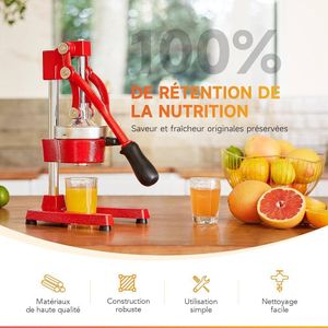 Presse-Agrumes Professionnel en Fonte – Extracteur de Jus Manuel Haute Qualité – Idéal pour Oranges, Citrons et Grenades – Robuste & Durable