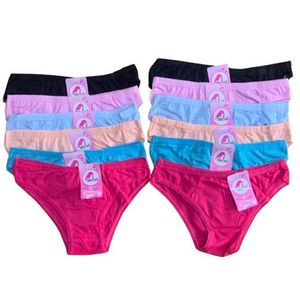 Lot de 12 slip fille 100% coton. 