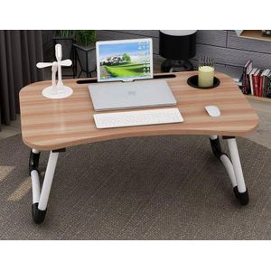 Table Pliable Multifonction pour Ordinateur Portable – Support de Lit et Bureau Nomade avec Porte-Gobelet & Support Tablette