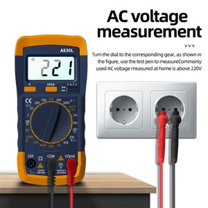 Generic Multimètre Digital- Pince Ampèremétrique - Tension - Courant -  Testeur Numérique Auto - Prix pas cher