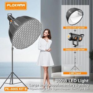Ensemble Plokama 600s  kit B Projecteur LED Professionnel pour Vidéo et Photo  Température de Couleur Réglable 3200K-6500K Éclairage Studio Haute Puissance avec Technologie de Lentille 