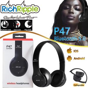 Écouteurs Bluetooth P47 Casque Sans Fil Audio Bluetooth TF Mic Ecouteurs Accessoires Téléphone