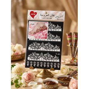 Pochoirs de Tatouage au Henné - Motifs Floraux Roses