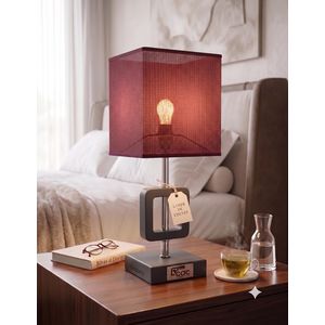 Cac Lampe de Chevet de Table Design Intemporel – Élégance - Rouge bordeaux - CA820473