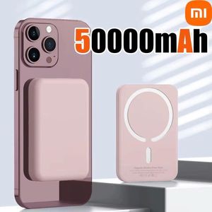 Power Bank magnétique externe 500000mAh 25W charge rapide et grande autonomie / Couleur Rose