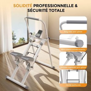 Mini Stepper d'Appartement avec Guidon Réglable & Écran LCD – Fitness à Domicile