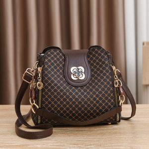 Nouveau sac bandoulière de luxe pour femme, grande capacité / sac cabas à carreaux