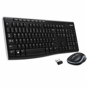 Logitech MK270 Wireless Combo – Ensemble Clavier et Souris Sans Fil QWERTY Anglais (US) avec Récepteur USB 2,4 GHz