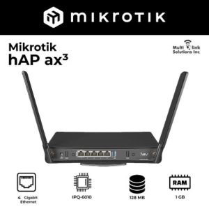 Microtik Routeur / Point d’accès Wi-Fi 6 AX1800 Dual-Band avec port 2.5G, USB 3.0 - C53UiG+5HPaxD2HPaxD