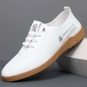 GALUIN Oxfords décontractés pour hommes, mocassins en cuir PU, chaussures brogues, mariage blanc