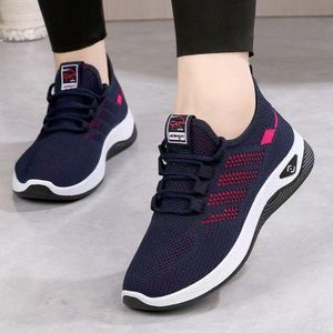 GLARPEBIE Chaussures de marche confortables pour femmes - Baskets de tennis décontractées faciles à enfiler - Bleu