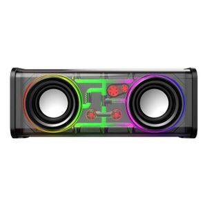 Enceinte Sans Fil Bluetooth Avec Deux Haut-Parleurs Et éclairage RGB Enceinte Bluetooth 5.3 Avec Deux Haut-Parleurs Puissants Et Un éclairage éclatant