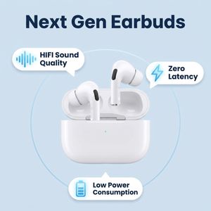 General Écouteurs intra-auriculaires sans fil Bluetooth 5.3, casques stéréo à réduction de bruit ANC faible latence pour sport travail étude