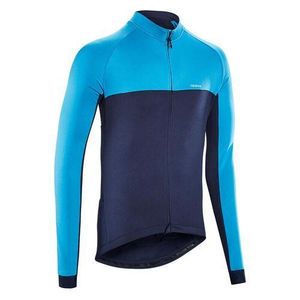 TRIBAN MAILLOT VELO ROUTE HOMME MANCHES LONGUES RC100 NAVY BLEU