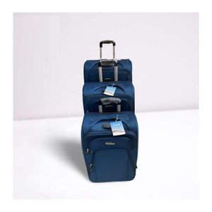 Lot de 3 Valises  de classe en Simili Cuir  – Design Élégant et Raffiné (Cabine, Moyenne 20kg , Grande 23kg)