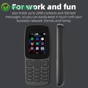 VoltEra Téléphone, écran de 1,77 pouce, 4 Mo/4 Mo de RAM, batterie de 800 mAh, format monobloc, boutons, longue autonomie en veille, volume sonore élevé, double SIM double veille.