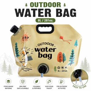 Sac à Eau Extérieur 8L / 2810oz Matériau de Qualité Alimentaire Sans BPA Sac Pliante et Portable