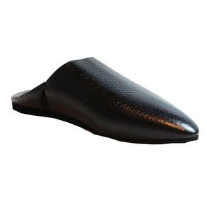 Ngaye Babouche Sénégalaise 100% Cuir Noir