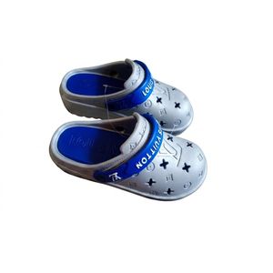 Mules de Style Sabots "Fashion Luxe" gris et une touche blue 