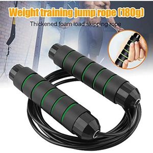 Corde à sauter avec poignées en mousse à mémoire de forme, câble renforcé réglables à haute vitesse, roulements à billes professionnels