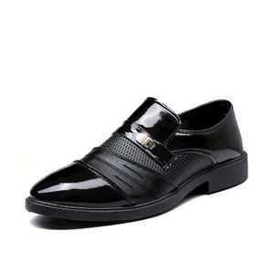 GLARPEBIE Chaussures En similiCuir Pour Hommes Chaussures Formelles Pour Hommes Chaussures à enfiler à pampilles pour hommes, chaussures formelles - Noir