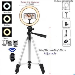 Trépied avec Anneau Lumineux LED 26cm pour Photographie, Vidéo et Maquillage