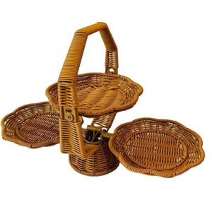 Sd présentoirs en rotin fait main