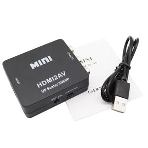 Adaptateur AV RCA vers HDMI Compatible 1080P, Boîte Convertisseur Vidéo Adaptée pour PS3, VCR, DVD, PC PAL/NTSC