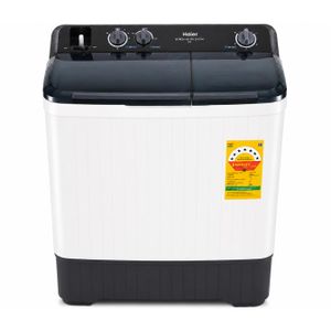 Haier Machine à Laver - 7 kg Semi-Automatique Double Bac - HTW70-M1217 – Blanc/Gris