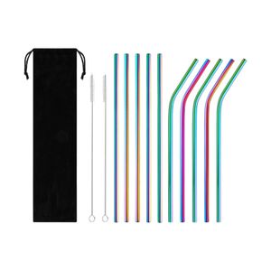 Inkbird Reusable Stainless Steel Drinking Straws Straight & Curved Straws