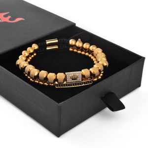 Ensemble de bracelets de luxe - Bracelet en acier inoxydable - Bracelets ajustables pour hommes