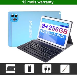 Easyfun Tablette Pro max 15 - Ecran 10" - 5G - RAM 8Go - ROM 256Go -Clavier- Caméra 13MP - Blue