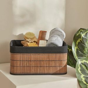 KARACA Panier de salle de bain en bambou Gillina 36x26x18 cm