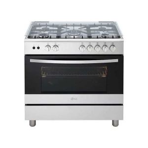 LG Cuisinière à gaz - 5 feux - 60 x 90 - LG - Système de chauffage combiné rôtissoire