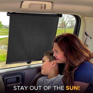 2 pare-soleils pour fenêtre latérale de voiture, pare-soleils rétractables pour enfants