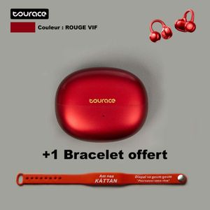 Tourace Écouteur intra-auriculaire sans fil confortable avec réduction de bruit ENC, léger, confortable et idéal pour le sport